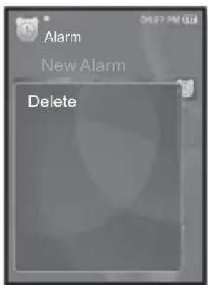 Alarm New Alarm Delete