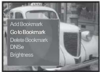 Add Bookmark Go to Bookmark Delete Bookmark DNSe Brightness