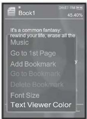 Book1 45.40% It's a common fantasy: rewind your life, erase all the Music Go to 1st Page Add Bookmark Go to Bookmark Delete Bookmark Font Size Text Viewer Color