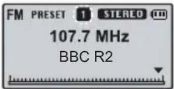 FM PRESET 1 STEREO 107.7 MHz BBC R2