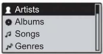 Artists Albums Songs Genres