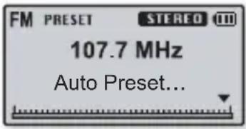 FM PRESET STEREO 107.7 MHz Auto Preset...