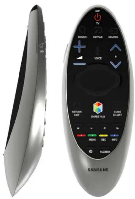 MIC TV SEARCH KEYPAD SOURCE VOICE RETURN EXIT SMART HUB GUIDE CH.LIST MENU REC INFO NSCREEN SAMSUNG
