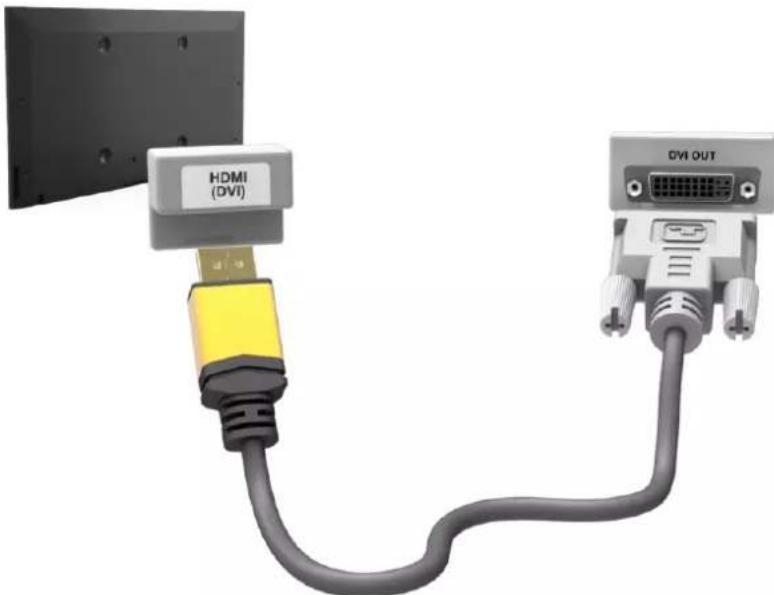 SAMSUNG UE65F9005ST - Připojení kabelem HDMI-DVI - 1