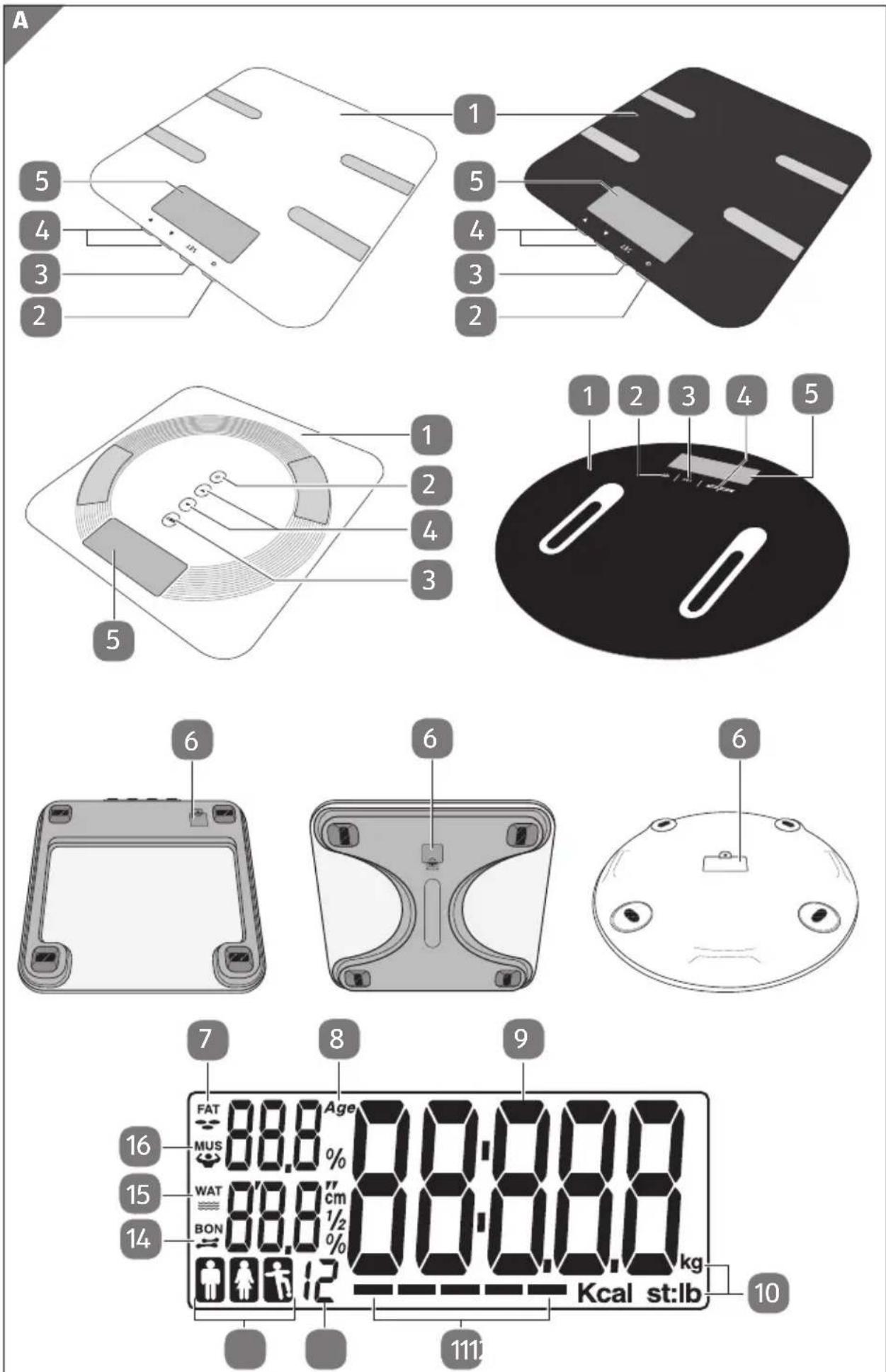 Visage Body Fat Scale 95908 - Contents - 1