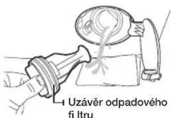 Uzávěr odpadového fi ltru