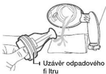 Uzávěr odpadového fi ltru