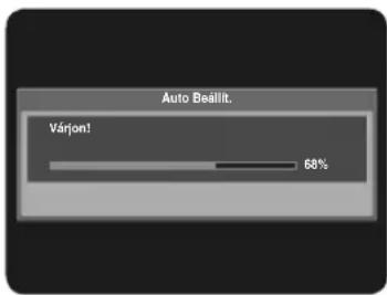 Auto Beállit. Várjon! 68%