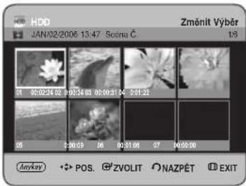 HDD JAN/02/2006 13:47 Szima Č. Zménit Výběr 1/9 00:00:24:02 00:03:48 00:30:31:24 05:01:22 05 1:30:15 06 00:31:06 07 04:06:16 Anykey POS. ZVOLIT NAZPĚT EXIT
