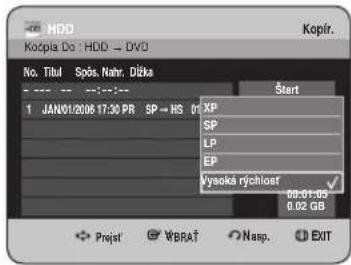 HDD Kopří. Kopří Do : HDD → DVD No. Titul Spôs, Nahr. Džka Start 1 JAN/01/2006 17:30 PR SP → HS 01 XP SP LP EP Vysoka rýchlost 09:01:05 0.02 GB Projst VBRAT Nasp. EXIT