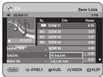 CD SZÁM 01 Zene Lista 1/16 Sz. Cím Hosez SZÁM 01 4:19 002 SZÁM 02 3:57 003 SZÁM 03 3:57 004 SZÁM 04 4:83 SZÁM 05 4:09 Lej.Jasz.Moo Uj Lej.List. 5:08 Media Vál. Lej.List.-hoz 3:31 ÁTHELY. KIJEL. VISSZA KILÉP