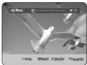 Ukaz. 01 N:1 ←POS. ⭕HRÁT ⭕ZRUSIT ⭕NAZPĚT