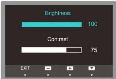 SAMSUNG S27B750H - Konfigurace položek Brightness a Contrast na úvodní obrazovce (S24B750H / S27B750H) - 2