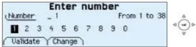 Enter number Number - 1 From 1 to 38 1 2 3 4 5 6 7 8 9 0 Validate Change