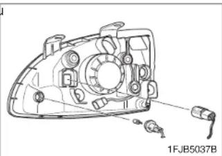 KIA Carens (2006) - Výměna žárovky ukazatele směru - 1