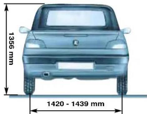 1356 mm 1420 - 1439 mm