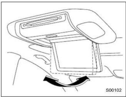 SUBARU Tribeca (2010) - ■ How to open and close the display - 2