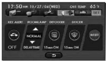 12:50 AM 10/27/04 (WED) OUT TEMP 65 °F KEY ALERT ROOM/LAMP DETOGREE DECKER NORMAL OFF DELAYTIME 15 min ON 15 min ON RESET 5