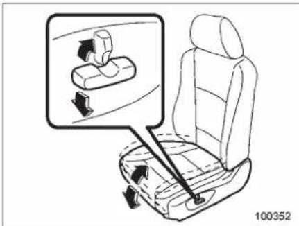 Diagram showing car seatbelting with directional arrows and a magnified inset highlighting the seatbelt mechanism.