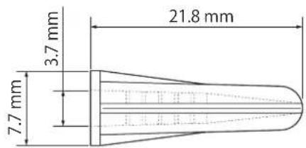 21.8 mm 3.7 mm 7.7 mm