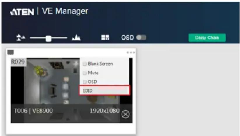 ATEN | VE Manager R029 Blank Screen Mute OSD EDID T006 | VE8900 1920x1080 Daisy Chain
