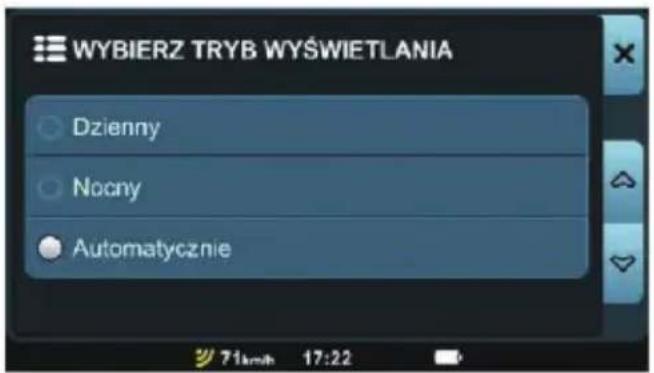 WYBIERZ TRYB WYSWIETLANIA Dzienny Nochny Automatycznie