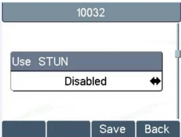 10032 Use STUN Disabled Save Back