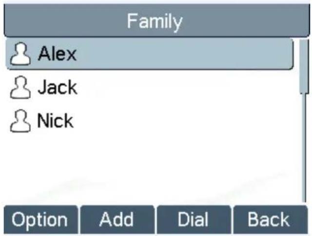 Family Alex Jack Nick Option Add Dial Back
