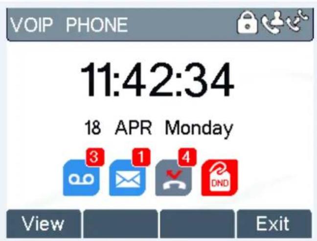 VOIP PHONE 11:42:34 18 APR Monday View Exit