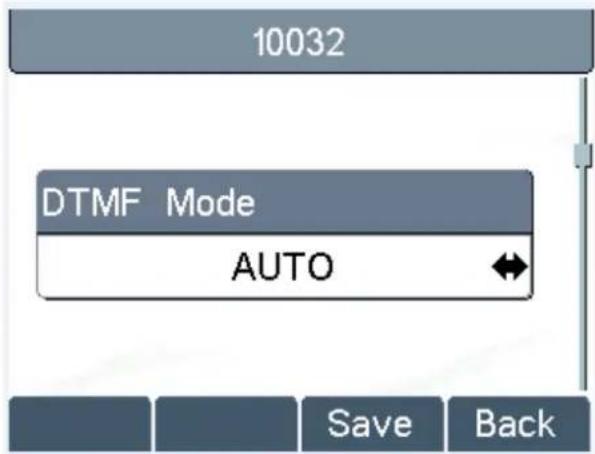 10032 DTMF Mode AUTO Save Back