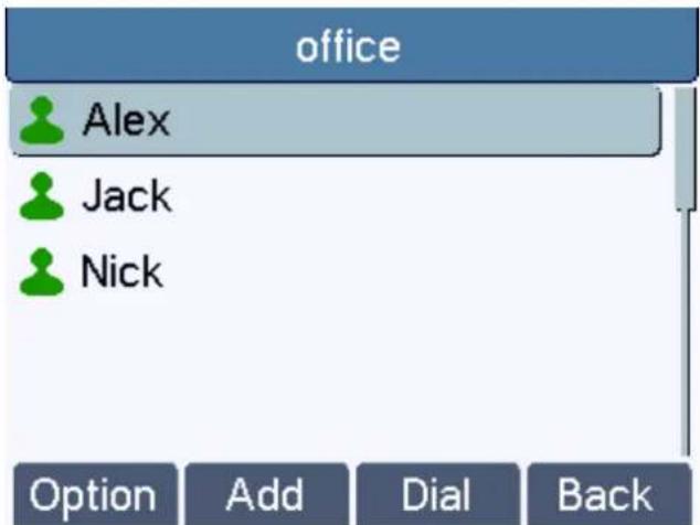 office Alex Jack Nick Option Add Dial Back