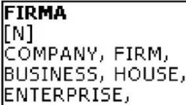 FIRMA [N] COMPANY, FIRM, BUSINESS, HOUSE, ENTERPRISE,