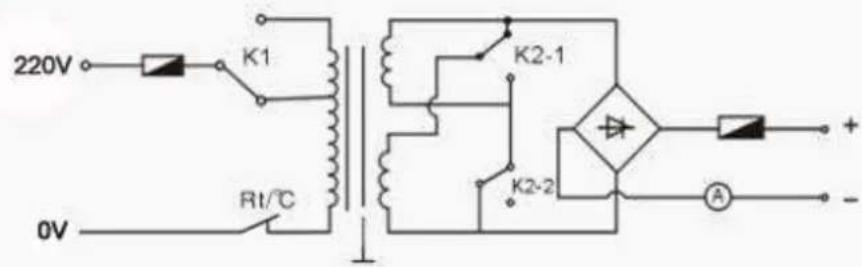 220V K1 Rt/℃ 0V K2-1 K2-2 A +