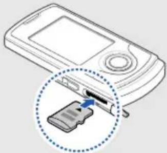 SAMSUNG GT-S5200 - Vložení pamět'ové karty (volitelné) - 1