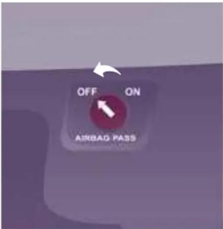 OFF ON AIRBAG PASS