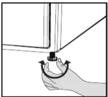 GRUNDIG GTN 37114 GP - Adjusting the feet - 1