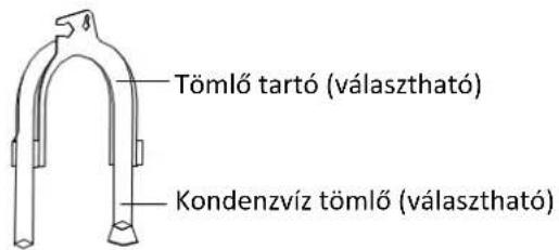 Tömlő tartó (választható) Kondenzvíz tömlő (választható)