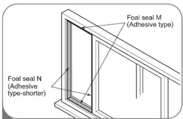 Foal seal M (Adhesive type) Foal seal N (Adhesive type-shorter)