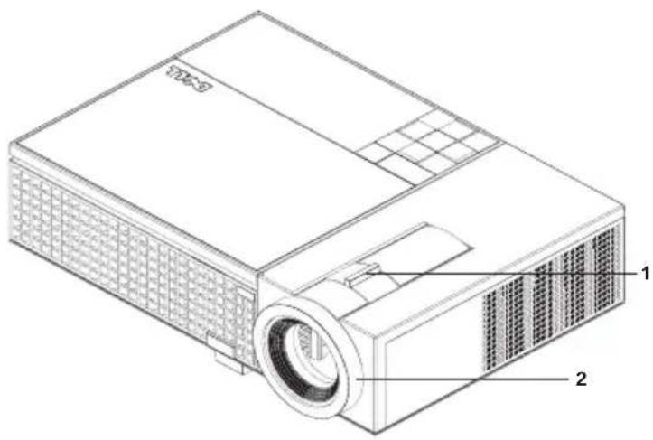 DELL 1209S - Nastavení přiblížení a zaostření obrazu - 2