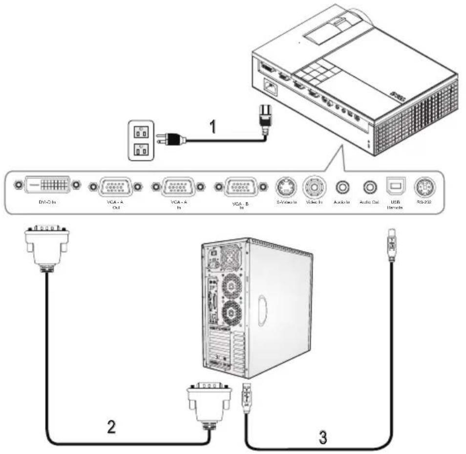 DELL 1209S - Připojení k počítači - 3