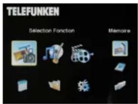 TELEFUNKEN DPF 7321 - - Premere il tasto "Exit" del telecomando fino a visualizzare la schermata di selezione delle modalità - 1
