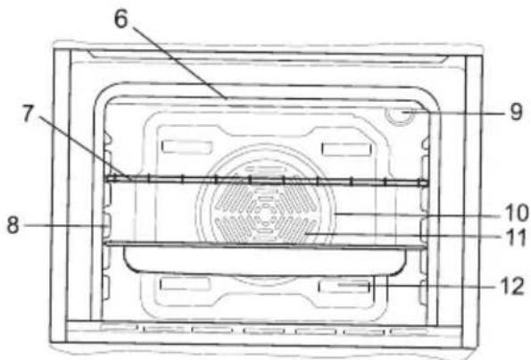 Technical diagram of a device interior with numbered components for identification