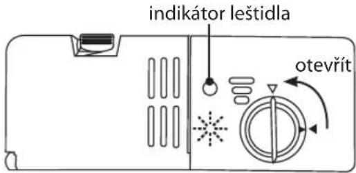 indikátor leštidla otevřit