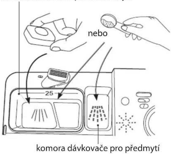 nebo 25 komora dávkovače pro předmytí