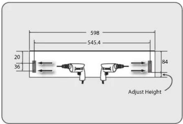 598 545.4 20 36 84 Adjust Height