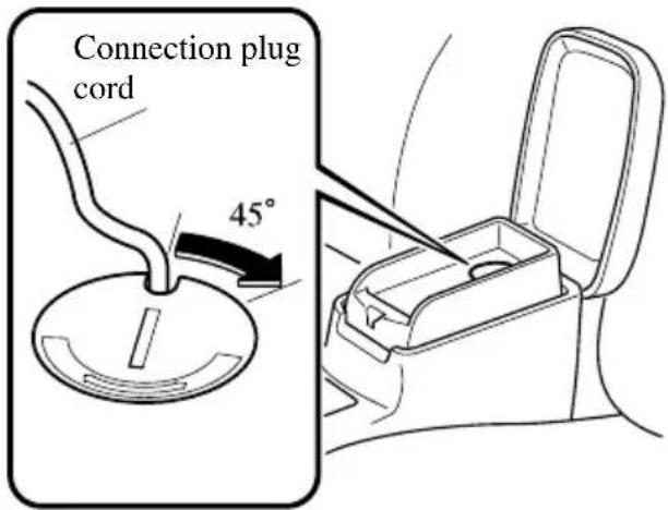 Connection plug cord 45°