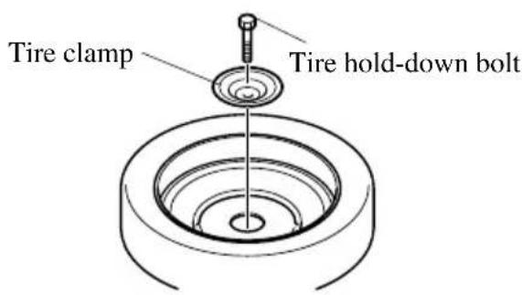Tire clamp Tire hold-down bolt