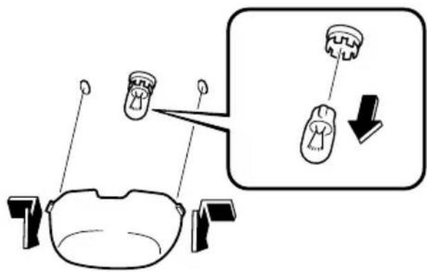 Diagram illustrating a medical procedure with labeled components and directional arrows indicating action or measurement.