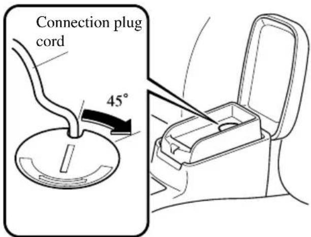 Connection plug cord 45°