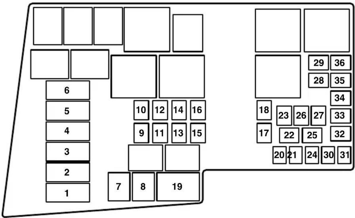 Diagram showing a grid layout with numbered cells and numerical labels, likely representing a puzzle or layout.